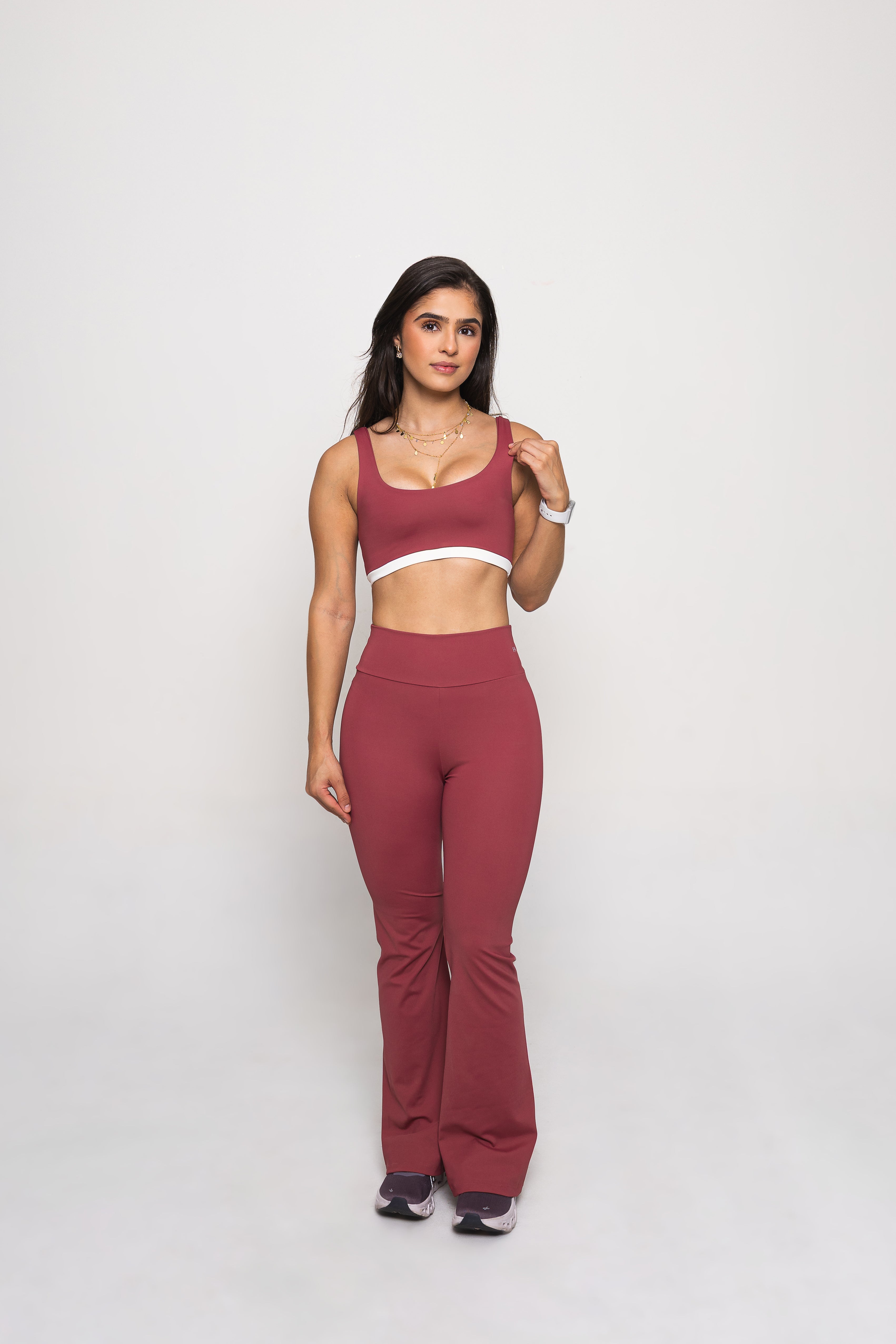 Calça Flare Wellness Rosa Passion