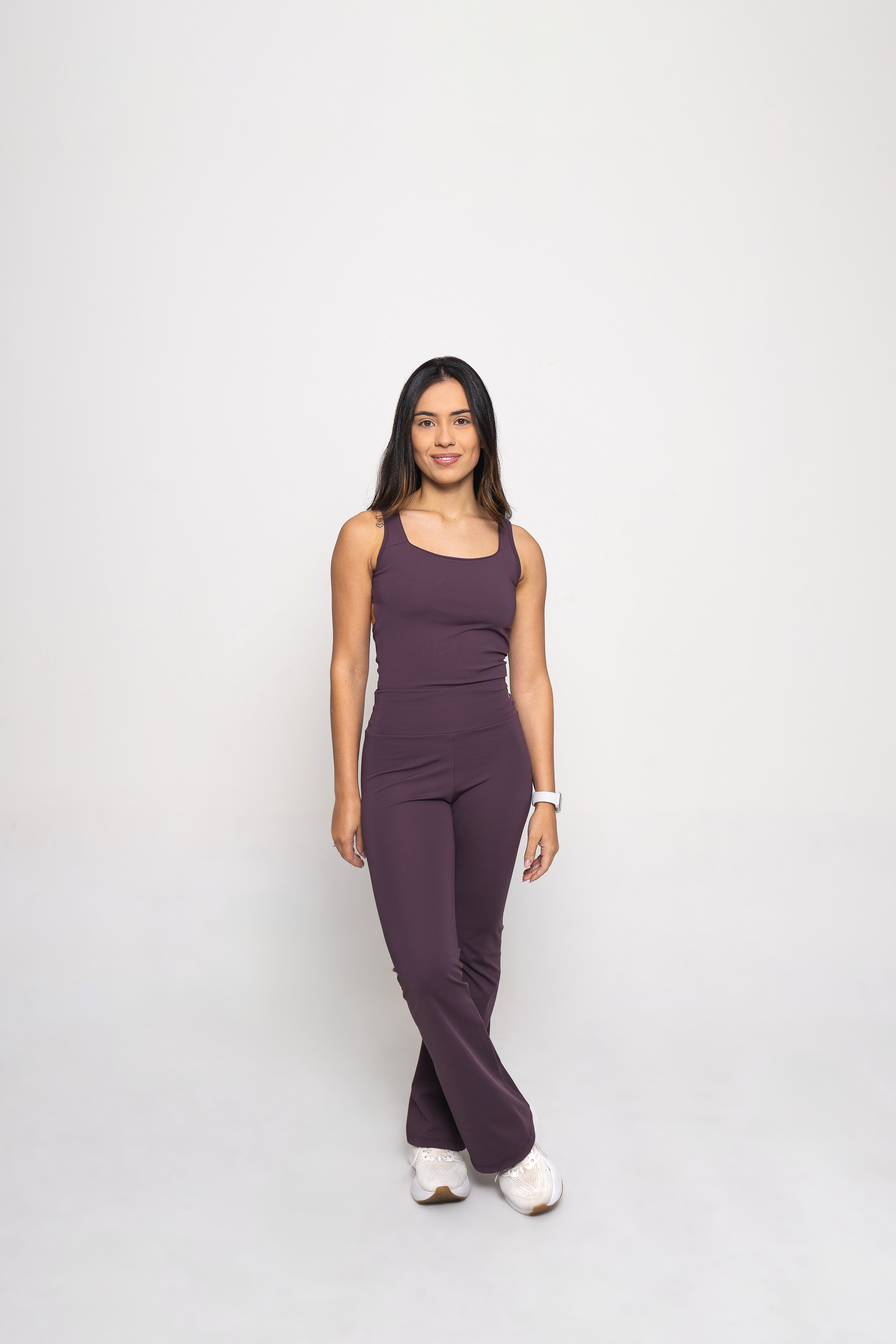 Calça Flare Wellness Roxo Tanino