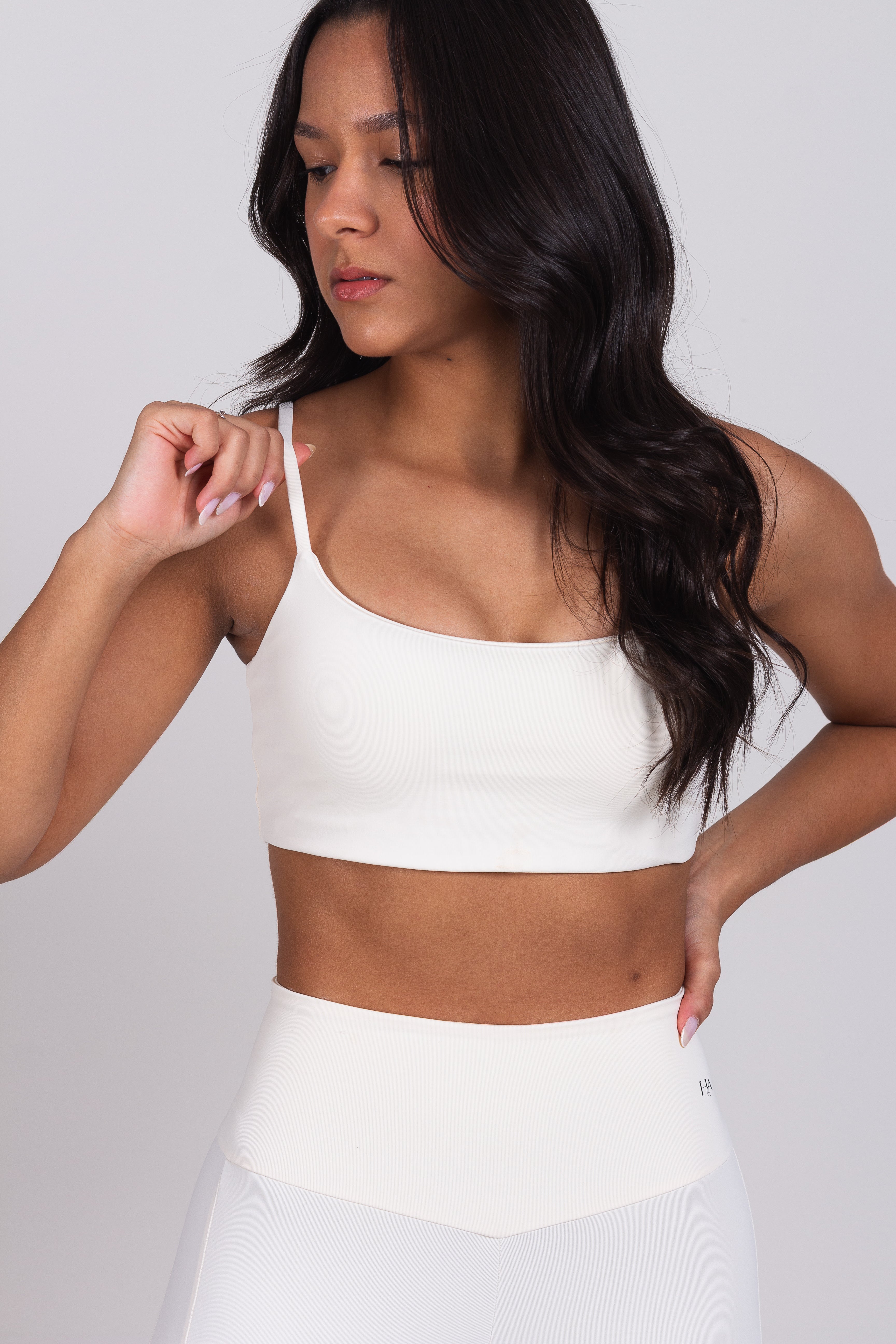 Top Alças Finas Off White