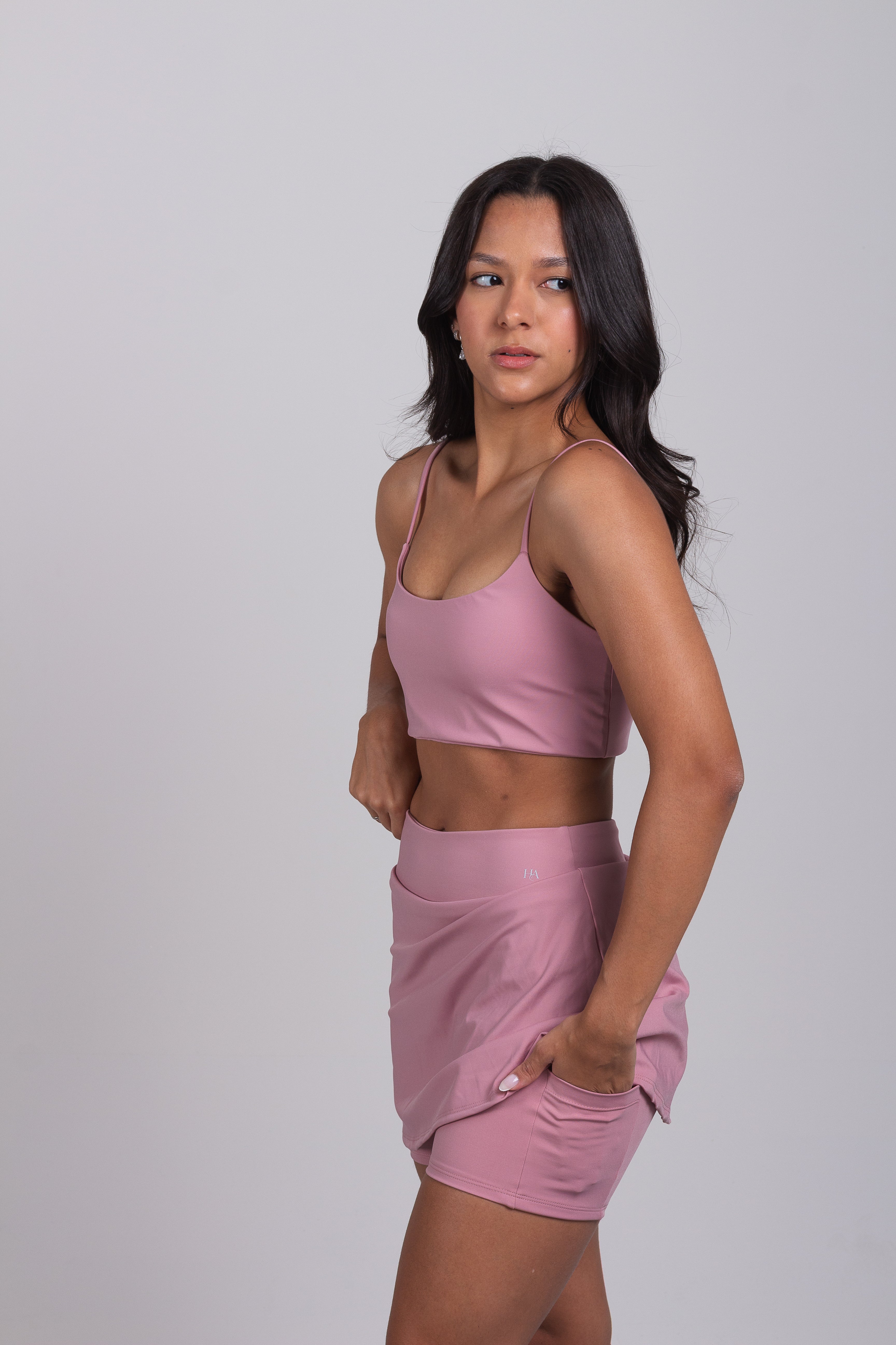 Saia Shorts Beach Rosa Quartzo