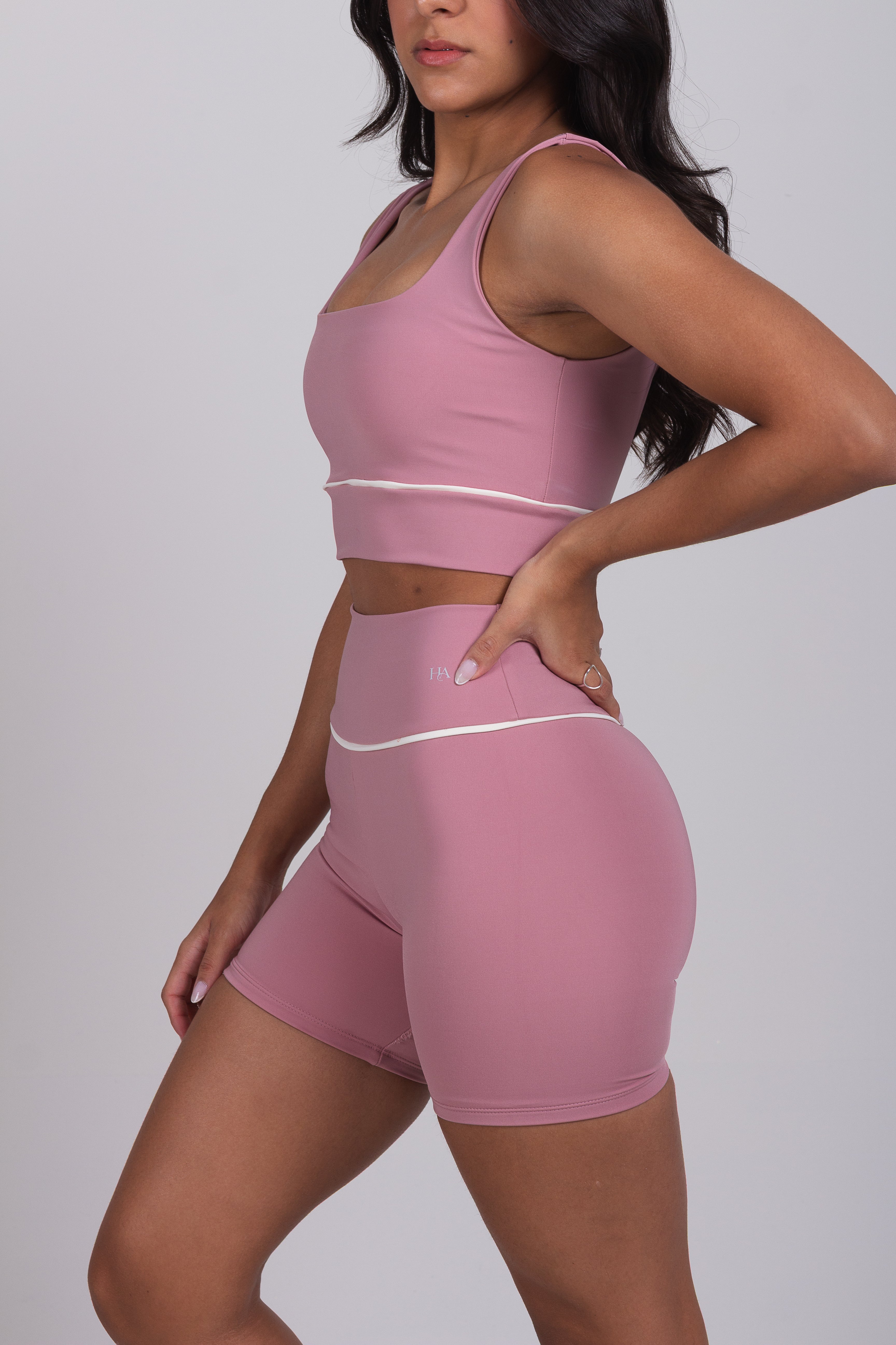 Shorts Fit Seamless Rosa Quartzo